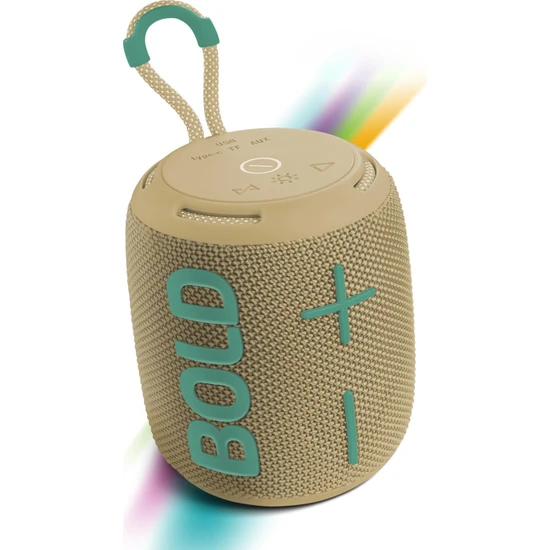 Powerway Bold Haki Taşınabilir Ses Bombası Kablosuz Bluetooth Hoparlör Speaker Yüksek Sesli Tws