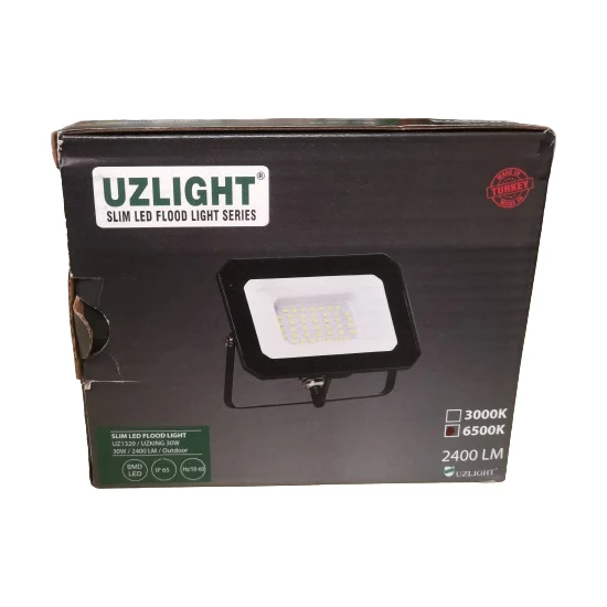 Uzlight 30W Slım LED Mini Projektör 6500K Beyaz Işık