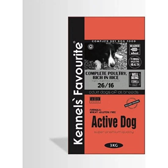 Kennels’ Favourite Active Dog Yetişkin Köpek Maması 3 kg