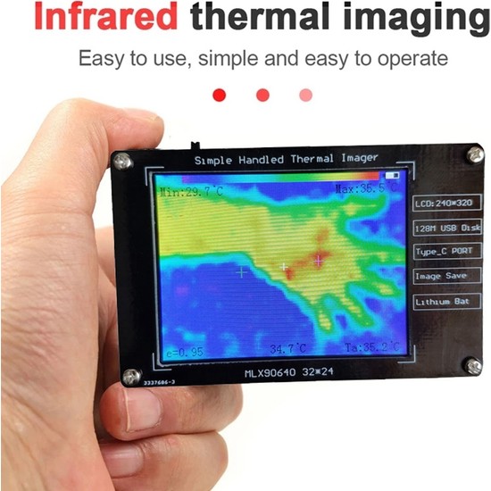 Termocamera termica semplice palmare con schermo