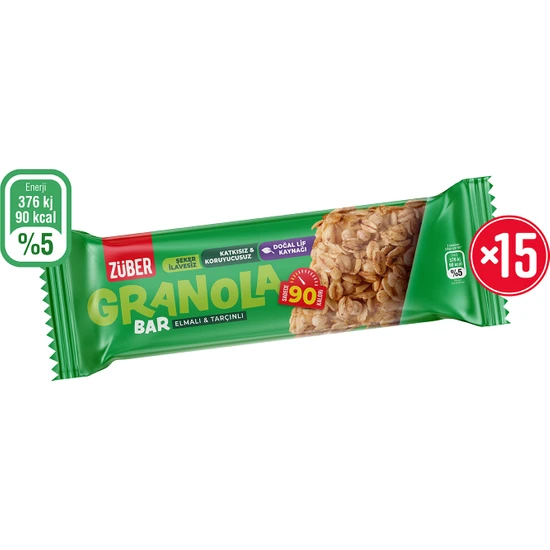 Züber Granola Bar Elmalı Tarçınlı 25G X15 Adet