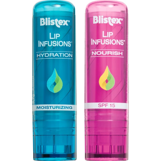 Blistex Uzun Süreli Nemlendirici Dudak Bakımı Lip Infusions Hydration+Lip Infusions Nourish