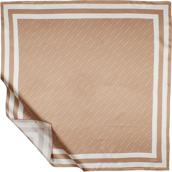 İzel Twill İpek Eşarp - Açık Kahve