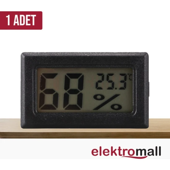 BYZM Mini LCD Dijital Elektronik Siyah Termometre Higrometre Sıcaklık Nem Ölçer - Higrometre - 2 Yıl