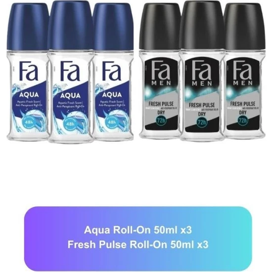 Fa Aqua Roll-On X3fresh Pulse Roll-On X3  Fa Set
