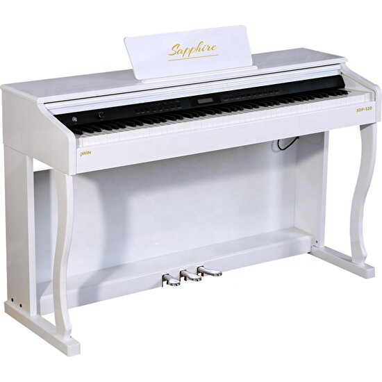 Jwin Sapphire SDP-320 Çekiç Aksiyonlu 88 Tuşlu Dijital Piyano - Beyaz