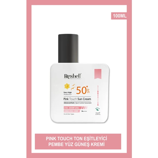 Reshell Pink Touch Ton Eşitleyici Pembe Yüz Güneş Kremi Spf 50