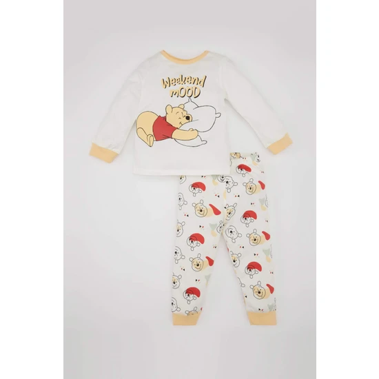 DeFacto Erkek Bebek Disney Winnie The Pooh Uzun Kollu Penye Pijama Takımı C0724A524SP