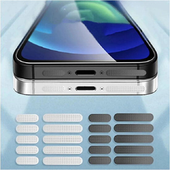 Cep Telefonu Hoparlörü Için Toz Önleyici Sticker-Telefon Hoparlör Koruyucu 1.6 Cm-2.2 cm ( 4 Adet)