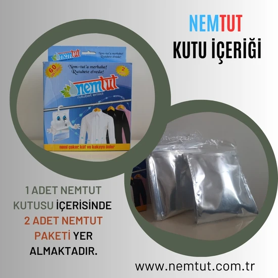 Nemtut Nem Alici Rutubet Giderici Küf Ve Korozyon Önleyici Koku Giderici 1 KG (1 Kutu/2 Paket)