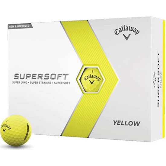 Callaway Bl Cg Supersoft Yellow - Üçlü Golf Topu Yeşil Renk