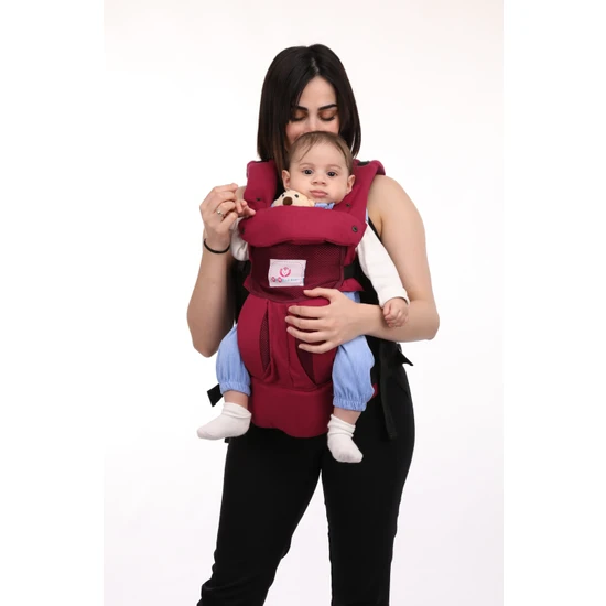 Momella Baby Ergonomik Kanguru Bebek Taşıma (Bordo - Bordo)