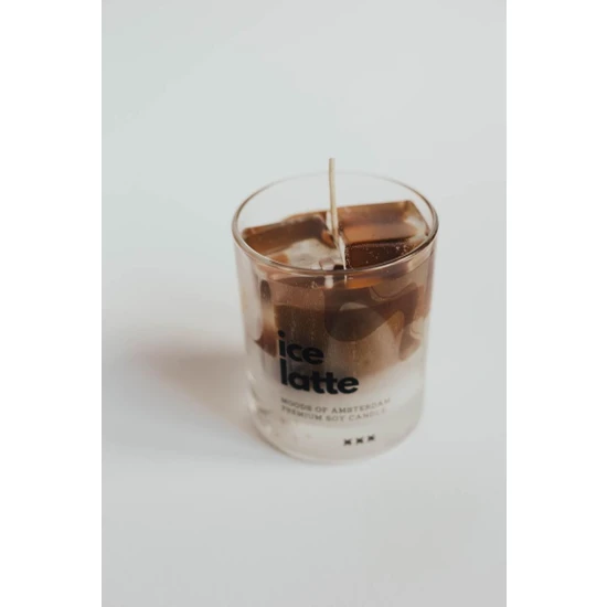 Sepia Ice Latte Kahve Kokulu Kahve Görünümlü Soya Waxjel Parafin Mum