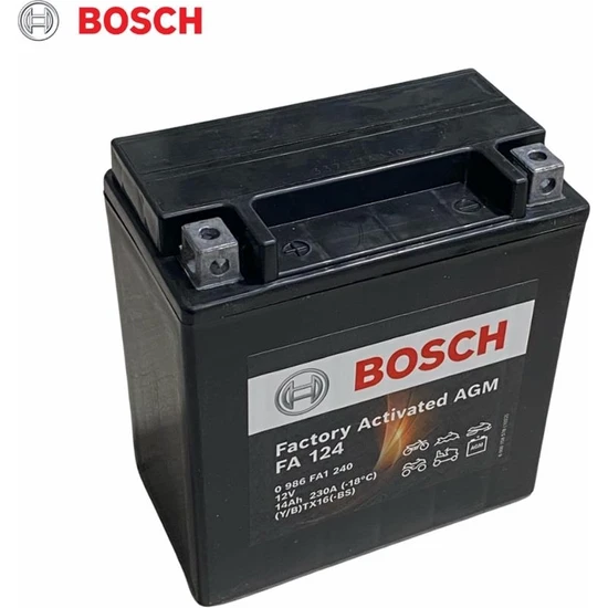 Bosch 12V 14 Ah Motosiklet Aküsü Agm 230 A (En) (150*87*161) (Fa 124) (YTX16-BS) (BTX16-BS) (Ters)