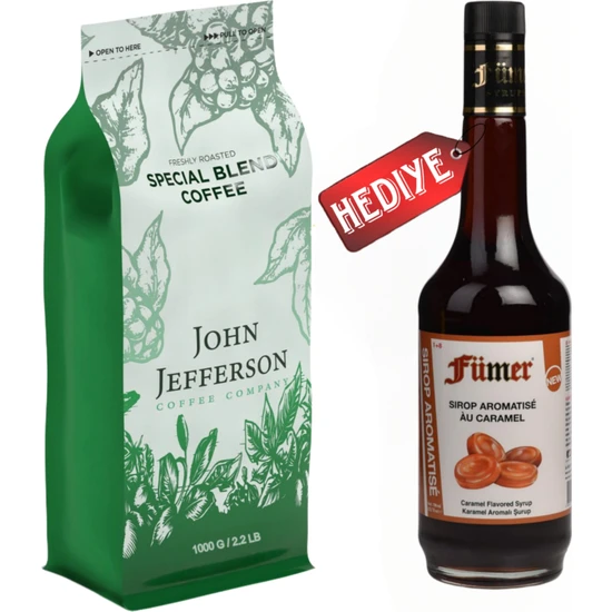 John Jefferson Espresso Çekirdek Kahve Super Crema 1000 gr