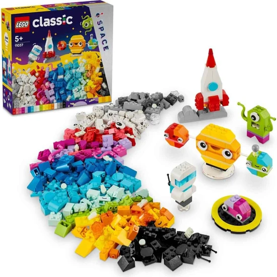 LEGO® Classic Yaratıcı Uzay Gezegenleri 11037 - 4 Yaş ve Üzeri Çocuklar için İnşa Edilebilen Güneş Sistemi İçeren Yaratıcı Oyuncak Yapım Seti (450 Parça)
