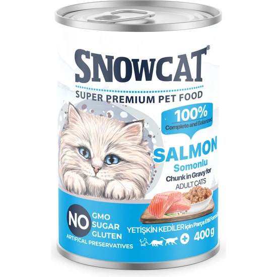 Snow Cat Premium Parça Etli Balıklı Kedi Konservesi 12 ADET*400 G