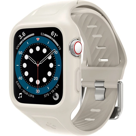 Spigen Apple Watch 40mm (Seri SE2/6/SE/5/4) Kılıf & Kordon Kayış Liquid Air Pro Soft White - ACS02228