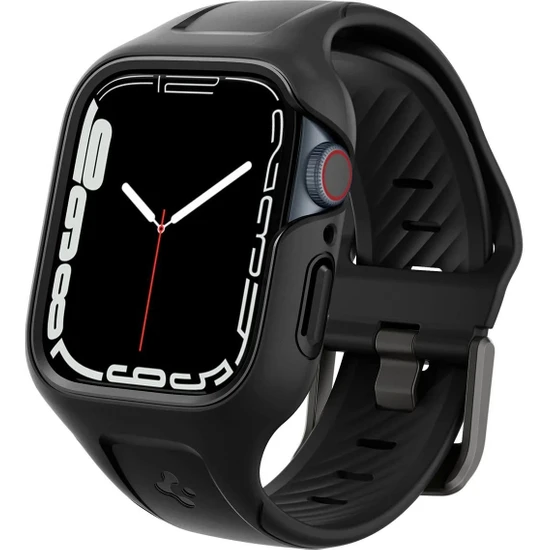 Spigen Apple Watch 41mm (Seri 9/8/7) Kılıf & Kordon Kayış Liquid Air Pro Black - ACS04190