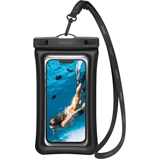 Spigen Aqua Shield Floating WaterProof iPX8 Sertifikalı Su Geçirmez Yüzer Kılıf A610 Black - AMP04529