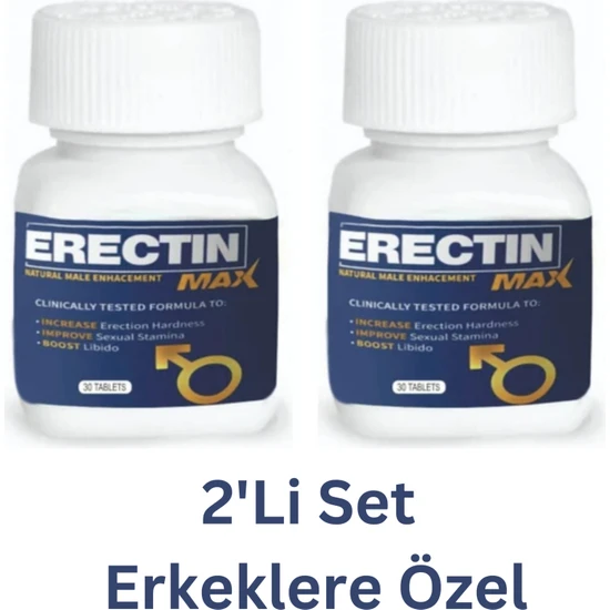 Eurorganiq Erectin Max 30'Lu Tablets Erkeklere Özel Ürün 2 adet