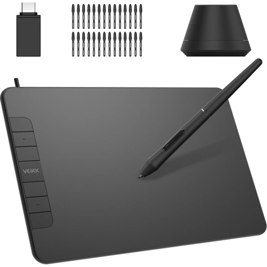 Veikk VK640 6 x 4 6 Kısayol Tuşlu Grafik Tablet + Kalem
