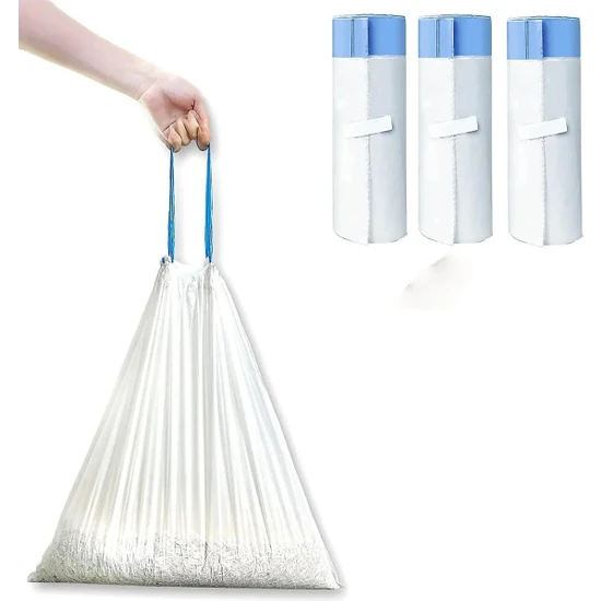 Enko Ticaret Akıllı Kedi Tuvaleti Büzgülü Çöp Poşeti 3lü Seti ( 3 x 15 Adet, 46 x 50 Mm)