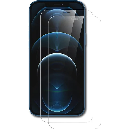 Ehio iPhone 12 Pro Temperli Cam Ekran Koruyucu Tam Ekran Kaplama 2 Adet