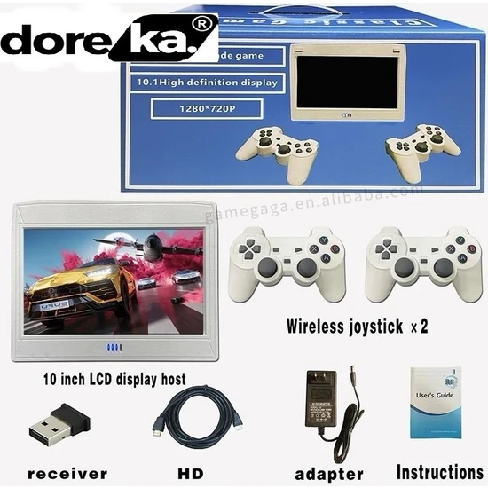 Doreka Pandora GAMES 26800 In 1 Taşinabilir Pandora Kutusu 50S Arcade Oyunları Hd Ekran ile Iki Kablosuz Kontrolörleri