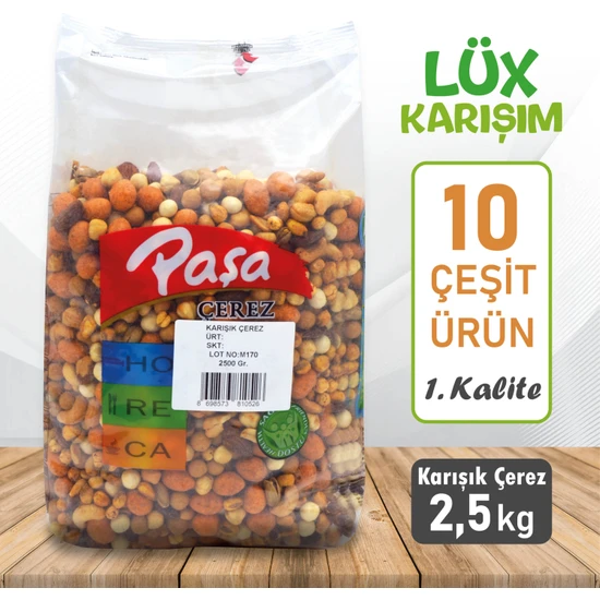 Paşa Kuruyemiş Paşa Lüx Karışım Kuruyemiş 2,5 kg - (10 Çeşit)