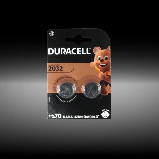 Duracell Lityum 2032 Düğme Pil 3V 2'li Paket (CR2032)