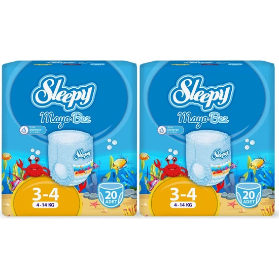 Sleepy Mayo Külot Bez 4 Numara Maxi 2'li Paket 40 Adet