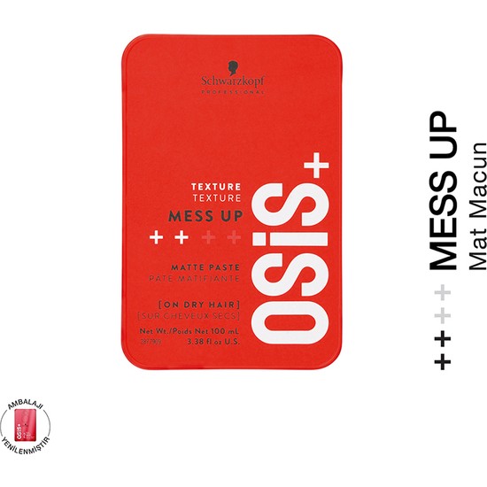 Osis+ Mess Up Mat Şekillendirici Krem Wax 100 ml Ultra Mat Görünüm Sağlayan Formül