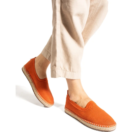 Yula Fashion Shoes Espadrıl Ayakkabı-Turuncu-36