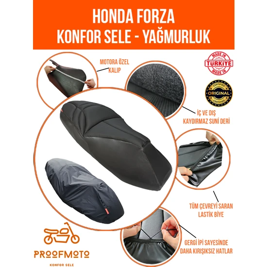 PROOFMOTO Honda Forza 250  Konfor Sele ve Yağmurluk Kılıf