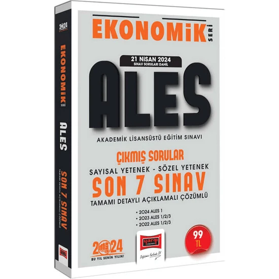 Yargı Yayınevi 2024 ALES Ekonomik Seri Çıkmış Sorular Tamamı Çözümlü Son 7 Sınav
