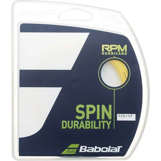 Babolat RPM Hurricane 1.25mm 12m Tekli Sarı Kordaj Teli