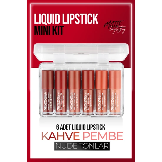 New Well Liquid Lipstick Mini Kit 6pcs