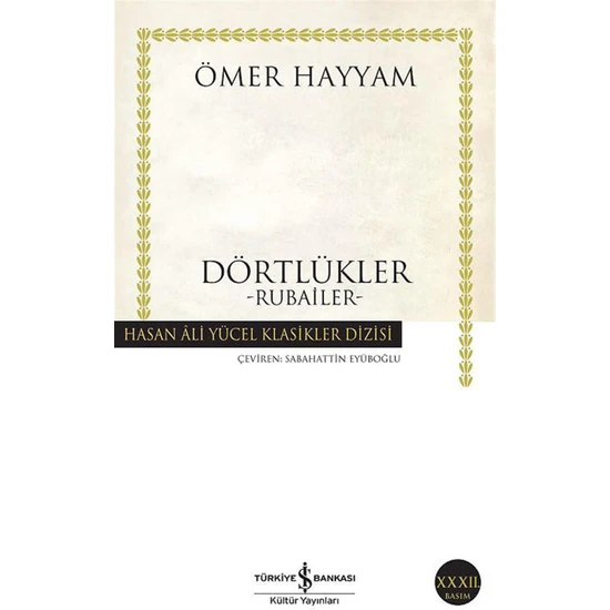 Dörtlükler - Rubailer- Ömer Hayyam