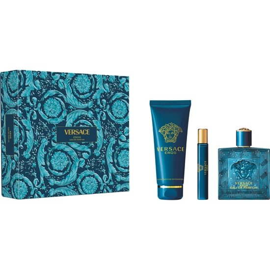 Versace Eros EDP 100 Ml +Duş Jeli 150 Ml + 10 Ml EDP Erkek Parfüm Seti