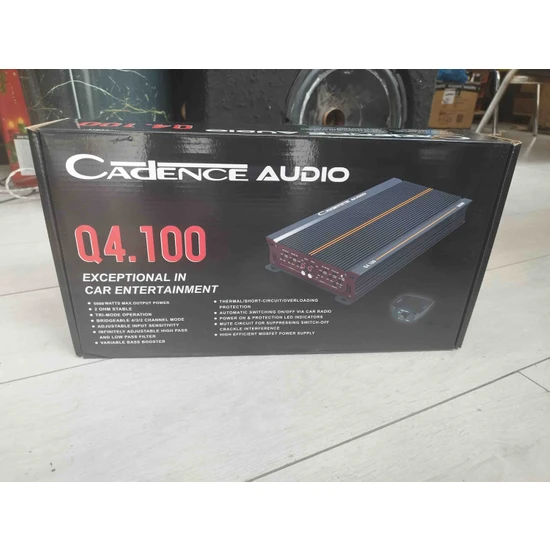 Cadence Q4.100 Serisi 5000 W 4X100 Rms Bas Kontrollü Oto Anfisi