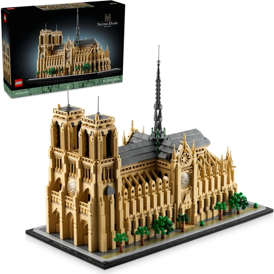 LEGO® Architecture Mimari Simgeler Koleksiyonu: Notre Dame Katedrali 21061 - Seyahat, Mimari ve Tarih Meraklısı Yetişkinler İçin Koleksiyonluk ve Sergilenebilir Model Yapım Seti (4383 Parça)