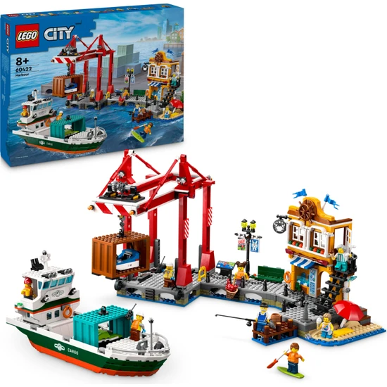 LEGO® City Yük Gemili Liman 60422 - 8 Yaş ve Üzeri Çocuklar için Yaratıcı Oyuncak Yapım Seti