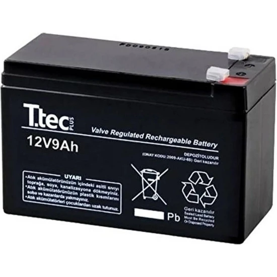 Ttec 12 Volt 9 Amper Snappy Araba Oyuncak Araba Aküsü Pili Batarya 12V 9AH Akü