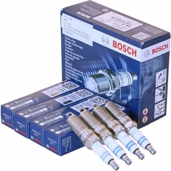 4x Bosch Zündkerzen FR8SC+ - Für Citroën, Peugeot, Renault 1.6-2.0 Motoren