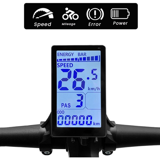 Elektrische Fiets LCD Meter 5 Pin 24V 36V 48V 60V Universele E Scooter M5 LCD Panel Scherm voor 31.8 22.2mm Elektrische Fietsen