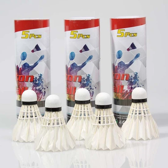 Chaoduo Shop 5 Adet Sahte Kaz Tüyü Uçan Stabilite Badminton Raketle Eğitim Topları (Yurt Dışından)