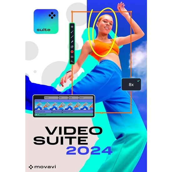 Movavi Video Suite 2024 - 1 Mac Cihaz Lifetime/ömür Boyu Movavi Key