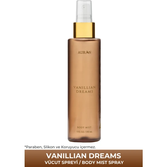 Auran Vanillian Dreams Parfümlü Kadın Vücut Spreyi Vücut Misti Body Mist Spray 150ml