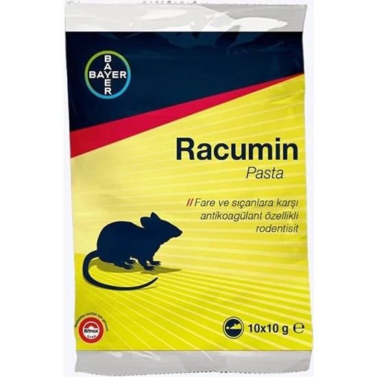 Bayer Racumin Pasta Fare Ilacı Fare Yemi Sıçan Zehiri 100 gr